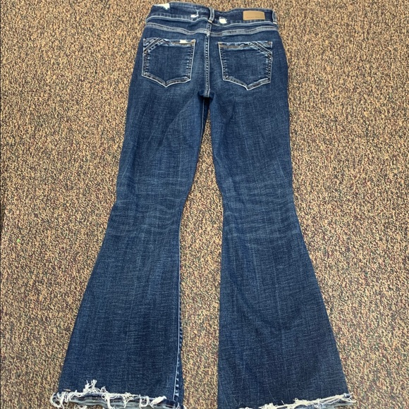 Buckle Black Fit No 75 Flare Distressed Jeans Sz 27 - Picture 6 of 8